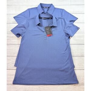Travis Matthew Women’s Lot Of 2 Performance Lightweight Polos Blue Size M